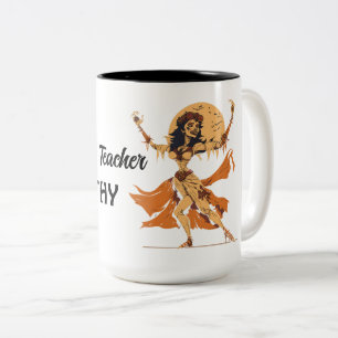 Tasse 2 Couleurs Danseur squelette éffrayant Halloween vintage
