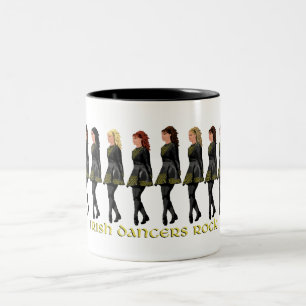 Tasse 2 Couleurs Danseurs irlandais à fond
