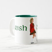 Tasse 2 Couleurs Danseuse de step irlandais - chaussure souple - ro (Devant gauche)