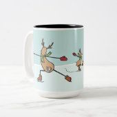 Tasse 2 Couleurs Danseuse douce - Noël (Devant gauche)