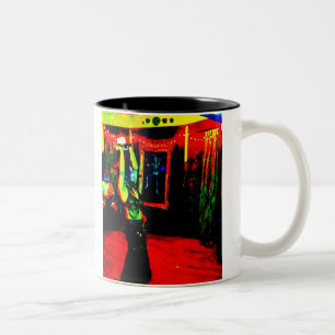 Tasse 2 Couleurs Danseuse du ventre avec le feu