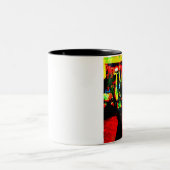 Tasse 2 Couleurs Danseuse du ventre avec le feu (Centre)