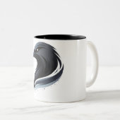 Tasse 2 Couleurs Dark Bird Art (Devant droit)