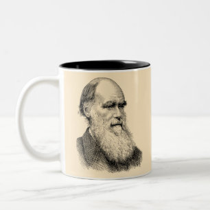 Tasse 2 Couleurs Darwin Portrait Evolution/ Charles Darwin