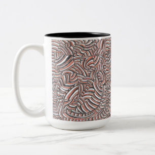 Tasse 2 Couleurs Darya Mugue d'art abstrait dessiné à la main
