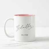 Tasse 2 Couleurs Date de parrainage établie (Gauche)