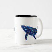 Tasse 2 Couleurs Dauphin Diamant - Art Vibrant (Devant droit)