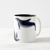 Tasse 2 Couleurs Dauphins (Devant droit)