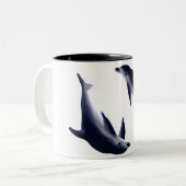 Tasse 2 Couleurs Dauphins (Devant gauche)