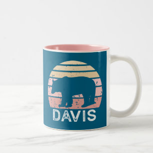 Tasse 2 Couleurs Davis Virginie-Occidentale Ours Rétro