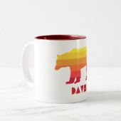 Tasse 2 Couleurs Davis West Virginia Rainbow Bear (Devant gauche)