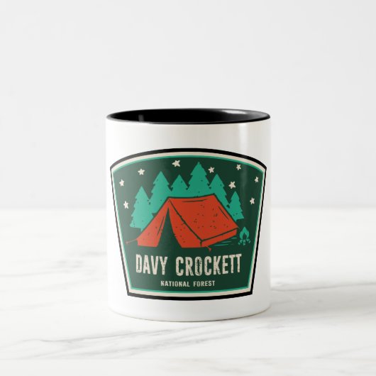 Tasse 2 Couleurs Davy Crockett National Forest Camping (Centre)