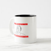 Tasse 2 Couleurs d'awwww rofl comique de lol de rage ouais (Devant gauche)