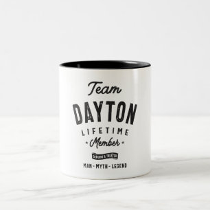 Tasse 2 Couleurs Dayton Membre à vie Nom personnalisé Dayton