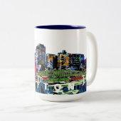 Tasse 2 Couleurs Dayton, Ohio en graffiti (Devant droit)