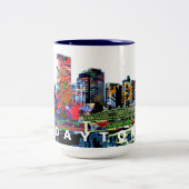 Tasse 2 Couleurs Dayton, Ohio en graffiti (Centre)
