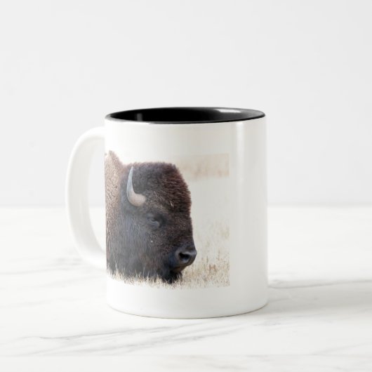 Tasse 2 Couleurs De Buffalo de bison fin (Devant gauche)