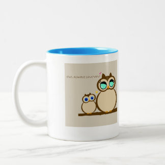 TASSE 2 COULEURS "DE HIBOU AMOUR TOUJOURS QUE VOUS" ATTAQUEZ