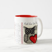 Tasse 2 Couleurs De hibou amour toujours vous (Devant droit)