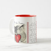Tasse 2 Couleurs De hibou amour toujours vous (Devant gauche)