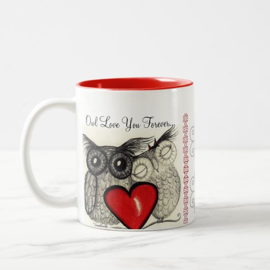 Tasse 2 Couleurs De hibou amour toujours vous (Gauche)