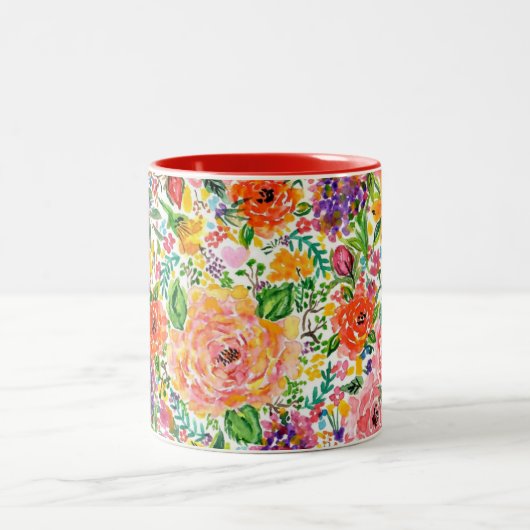 Tasse 2 Couleurs De jolies fleurs (Centre)