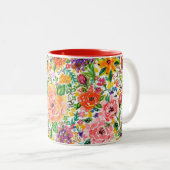 Tasse 2 Couleurs De jolies fleurs (Devant droit)