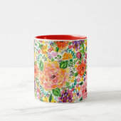 Tasse 2 Couleurs De jolies fleurs (Centre)