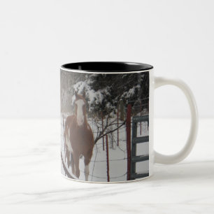 Tasse 2 Couleurs De pas dans la neige