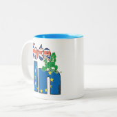 Tasse 2 Couleurs De vote UE dedans (restez) - - référendum (Devant gauche)