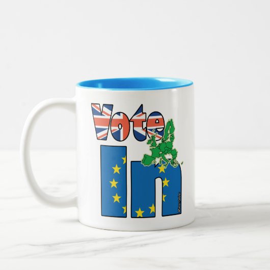 Tasse 2 Couleurs De vote UE dedans (restez) - - référendum (Gauche)