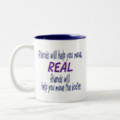 Tasse 2 Couleurs De vrais amis (Gauche)