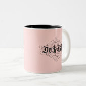 Tasse 2 Couleurs Deck Halls Moderne Noir rose (Devant droit)