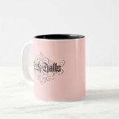 Tasse 2 Couleurs Deck Halls Moderne Noir rose (Devant gauche)