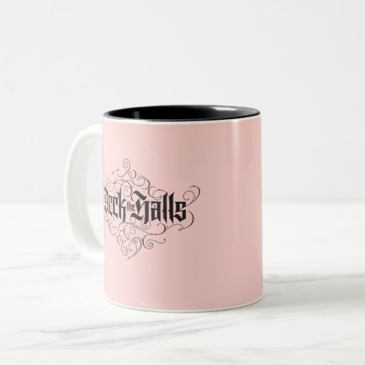 Tasse 2 Couleurs Deck Halls Moderne Noir rose (Devant gauche)