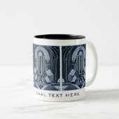 Tasse 2 Couleurs Déco d'art texte personnalisé (Devant droit)