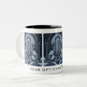 Tasse 2 Couleurs Déco d'art texte personnalisé (Devant gauche)