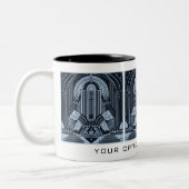 Tasse 2 Couleurs Déco d'art texte personnalisé (Gauche)