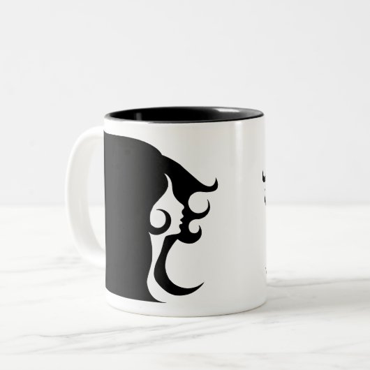 Tasse 2 Couleurs Deco mod woman (Devant gauche)