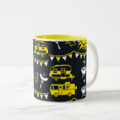 Tasse 2 Couleurs Décor camping Caravan (Devant droit)