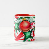 Tasse 2 Couleurs Décor de Noël (Centre)