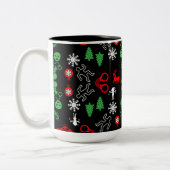 Tasse 2 Couleurs Décor de Noël de la police (Gauche)