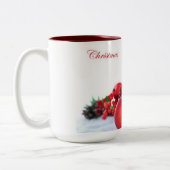 TASSE 2 COULEURS ****DÉCOR DE NOËL POUR VOUS*** (Gauche)
