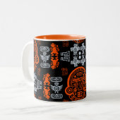 Tasse 2 Couleurs Décor intérieur inca Aztec (Devant gauche)