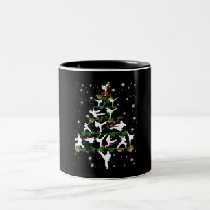 Tasse 2 Couleurs Décoration karaté Arbre de Noël Ornements perso