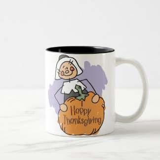 Tasse 2 Couleurs Décoration Pèlerin Thanksgiving