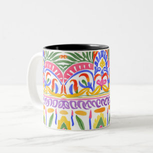 Tasse 2 Couleurs décoration traditionnelle roumaine