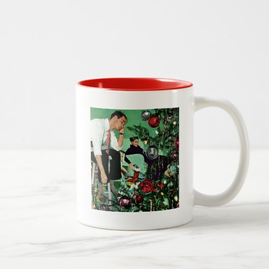 Tasse 2 Couleurs Découpage de l'arbre (Droit)