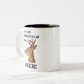 Tasse 2 Couleurs Deer Antler Funny (Devant gauche)