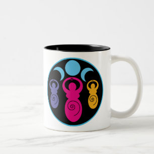 Tasse 2 Couleurs Déesse de la triple spirale